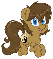 Size: 1164x1302 | Tagged: safe, artist:fluffyxai, oc, oc only, oc:spirit wind, species:earth pony, species:pony, chibi, happy, looking at you, pixel art, simple background, smiling, solo, transparent background