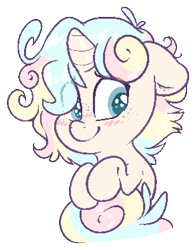 Size: 733x935 | Tagged: safe, artist:fluffyxai, oc, oc only, oc:opal shine, species:pony, species:unicorn, blushing, cute, pixel art, shy, simple background, smiling, solo, transparent background