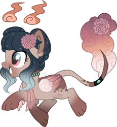Size: 1280x1386 | Tagged: safe, artist:mintoria, oc, oc:desert rose, species:pony, closed species, female, original species, scented pony, simple background, solo, transparent background