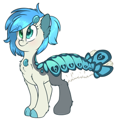 Size: 3000x3100 | Tagged: safe, artist:fluffyxai, oc, oc only, species:pony, female, mare, original species, simple background, smiling, solo, suisei pony, transparent background