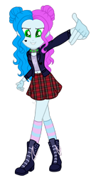 Size: 1280x2501 | Tagged: safe, artist:mintoria, oc, oc:niome crest, my little pony:equestria girls, clothing, female, jacket, simple background, skirt, solo, transparent background