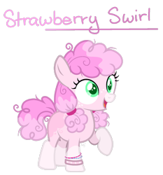 Size: 1280x1375 | Tagged: safe, artist:mintoria, oc, oc:strawberry swirl, parent:cheese sandwich, parent:pinkie pie, parents:cheesepie, species:earth pony, species:pony, female, filly, offspring, simple background, solo, transparent background