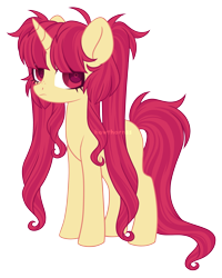 Size: 2271x2832 | Tagged: safe, artist:hawthornss, oc, oc only, oc:amai yume, species:pony, species:unicorn, freckles, long hair, long mane, looking at you, pigtails, simple background, transparent background, twintails, watermark