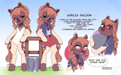 Size: 1500x936 | Tagged: safe, artist:yukomaussi, oc, species:anthro, species:earth pony, species:pony, adoptable, auction, auction open, clothing, earth pony oc, outfit, reference sheet