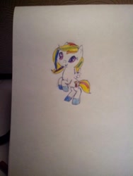 Size: 640x853 | Tagged: safe, artist:kiwwsplash, oc, oc only, species:pegasus, species:pony, colored hooves, pegasus oc, rearing, solo, traditional art, wings