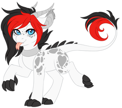 Size: 1024x915 | Tagged: safe, artist:azure-art-wave, oc, oc:fay, species:dracony, species:dragon, species:pony, g4, female, hybrid, simple background, solo, tongue out, transparent background
