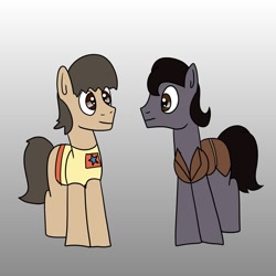 Size: 1280x1280 | Tagged: safe, artist:platinumdrop, species:pony, g4, adric, clothing, doctor who, gradient background, ponified, request, simple background, varsh