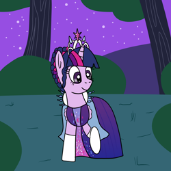 Size: 1280x1280 | Tagged: safe, artist:platinumdrop, character:twilight sparkle, character:twilight sparkle (alicorn), species:alicorn, species:pony, g4, clothing, dress, gloves, gown, ponified, request, solo