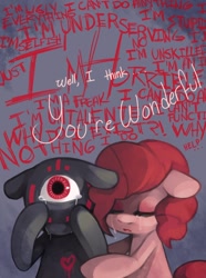 Size: 894x1200 | Tagged: dead source, safe, artist:dhui, character:pinkie pie, oc, crying, cyclops