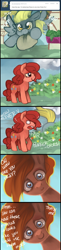 Size: 712x2916 | Tagged: dead source, safe, artist:dhui, character:derpy hooves, character:pinkie pie, species:pegasus, species:pony, ask, female, mare, tired pie