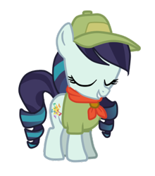 Size: 326x371 | Tagged: safe, artist:limedazzle, character:coloratura, episode:the mane attraction, g4, my little pony: friendship is magic, female, filly, rara, scout uniform, solo, younger