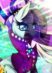 Size: 1358x1920 | Tagged: safe, artist:rariedash, character:coloratura, character:countess coloratura, episode:the mane attraction, g4, my little pony: friendship is magic, clothing, female, looking at you, open mouth, solo, veil