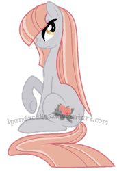 Size: 442x647 | Tagged: safe, artist:ipandacakes, oc, oc only, oc:emery rose quartz, parent:maud pie, parent:svengallop, crack shipping, offspring, solo, watermark