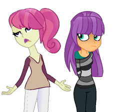Size: 587x525 | Tagged: safe, artist:berrypunchrules, character:diwata aino, character:ginger owlseye, equestria girls:friendship games, g4, my little pony: equestria girls, my little pony:equestria girls, alternate costumes, background human, simple background, transparent background
