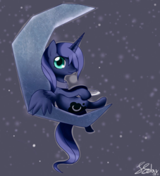 Size: 852x937 | Tagged: safe, artist:solar-slash, edit, character:princess luna, female, moon, solo, tangible heavenly object