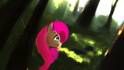 Size: 960x540 | Tagged: safe, artist:hierozaki, character:fluttershy, crepuscular rays, female, looking at something, looking up, portrait, solo, sunrise, wip