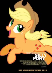 Size: 500x700 | Tagged: safe, artist:kuren247, character:applejack, species:pony, movie, movie poster, silly, silly pony, who's a silly pony