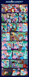 Size: 1248x3201 | Tagged: safe, artist:sorcerushorserus, character:derpy hooves, character:firefly, character:gilda, character:rainbow dash, character:spring melody, character:sprinkle medley, oc, species:griffon, species:pegasus, species:pony, comic:dash academy, ship:dashfly, g1, argie ribbs, baby ribbs, bed, blushing, bowling, bowling alley, bowling ball, bowling pin, cactus, comic, couch, crying, cuddling, female, hotel, lava lamp, lesbian, male, mare, saddle bag, semi-grimdark series, shipping, snuggling, stallion, suggestive series