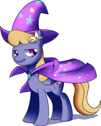 Size: 756x936 | Tagged: safe, artist:solar-slash, character:drizzle, species:pegasus, species:pony, background pony, cape, clothing, female, flower, flower in hair, hat, mare, simple background, the great and powerful, transparent background, trixie's cape, trixie's hat