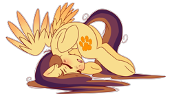 Size: 3463x1977 | Tagged: safe, artist:ruef, oc, oc only, oc:lessi, species:pegasus, species:pony, derpibooru community collaboration, 2017 community collab, :o, blushing, dock, eyes closed, flexible, floppy ears, frontbend, messy mane, open mouth, simple background, sleeping, somersault, spread wings, transparent background, underhoof, wings