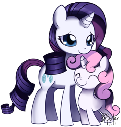 Size: 881x920 | Tagged: safe, artist:solar-slash, character:rarity, character:sweetie belle, episode:sisterhooves social, g4, my little pony: friendship is magic, simple background, sisters, transparent background