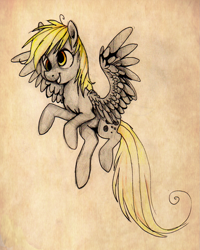 Size: 1071x1341 | Tagged: safe, artist:imalou, character:derpy hooves, species:pegasus, species:pony, female, mare, solo