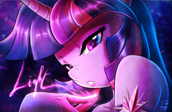 Size: 3832x2500 | Tagged: safe, artist:light262, character:twilight sparkle, species:anthro, female, magic, paint tool sai, signature, solo