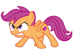 Size: 5979x4108 | Tagged: safe, artist:kuren247, character:scootaloo, species:pegasus, species:pony, absurd resolution, angry, cutie mark, female, gritted teeth, simple background, solo, the cmc's cutie marks, transparent background, vector