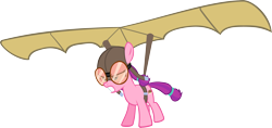 Size: 4011x1896 | Tagged: safe, artist:ironm17, character:lily longsocks, glider, goggles, simple background, solo, transparent background