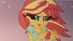Size: 5782x3248 | Tagged: safe, artist:orin331, character:sunset shimmer, my little pony:equestria girls, black sclera, dark magic, evil, female, glowing eyes, magic, solo, sombra eyes