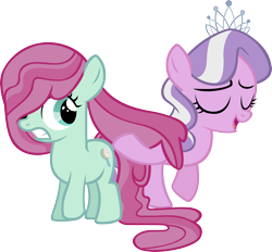 Size: 2606x2420 | Tagged: safe, artist:ironm17, character:bubblegum brush, character:diamond tiara, episode:crusaders of the lost mark, g4, my little pony: friendship is magic, simple background, transparent background, vector