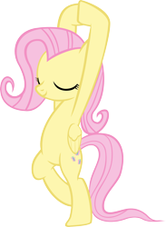 Size: 2434x3328 | Tagged: safe, artist:ironm17, character:fluttershy, species:pony, anatomically incorrect, bipedal, female, incorrect leg anatomy, pose, simple background, solo, transparent background, tree pose, vector, yoga