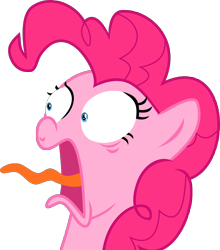 Size: 3002x3404 | Tagged: safe, artist:limedazzle, character:pinkie pie, episode:28 pranks later, g4, my little pony: friendship is magic, faec, female, inkscape, open mouth, reaction, screaming, shrieky pie, simple background, solo, tongue out, transparent background, vector, wavy