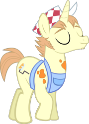 Size: 6239x8708 | Tagged: safe, artist:pink1ejack, species:pony, species:unicorn, episode:spice up your life, g4, my little pony: friendship is magic, absurd resolution, clothing, dutch boy, hat, male, paint on fur, painter, simple background, solo, stallion, transparent background, vector
