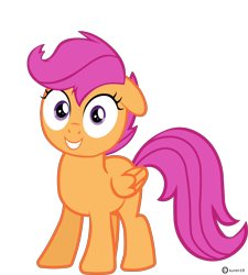 Size: 3932x4368 | Tagged: safe, artist:kuren247, character:scootaloo, species:pegasus, species:pony, happy, smiling