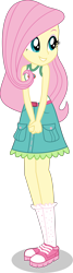 Size: 1618x6000 | Tagged: safe, artist:limedazzle, character:fluttershy, equestria girls:legend of everfree, g4, my little pony: equestria girls, my little pony:equestria girls, absurd resolution, clothing, cute, female, hands together, shorts, shyabetes, simple background, smiling, solo, transparent background, vector