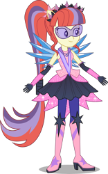 Size: 3753x6000 | Tagged: safe, artist:limedazzle, edit, part of a set, character:moondancer, character:twilight sparkle, character:twilight sparkle (scitwi), species:eqg human, equestria girls:legend of everfree, g4, my little pony: equestria girls, my little pony:equestria girls, absurd resolution, alternate universe, boots, crystal guardian, crystal wings, equestria girls-ified, female, glasses, high heel boots, moondancercorn, ponied up, ponytail, request, simple background, solo, sparkles, super ponied up, transparent background, vector, vector edit, visor