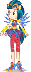 Size: 2611x6000 | Tagged: safe, artist:limedazzle, edit, part of a set, character:indigo zap, character:rainbow dash, equestria girls:friendship games, equestria girls:legend of everfree, g4, my little pony: equestria girls, my little pony:equestria girls, absurd resolution, alternate universe, clothing, crystal guardian, crystal wings, female, ponied up, request, simple background, solo, super ponied up, transparent background, vector, vector edit