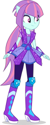 Size: 2388x6000 | Tagged: safe, artist:limedazzle, edit, part of a set, character:rarity, character:sunny flare, equestria girls:legend of everfree, g4, my little pony: equestria girls, my little pony:equestria girls, absurd resolution, alternate universe, boots, crystal guardian, female, high heel boots, jewelry, ponied up, ponytail, request, simple background, smiling, solo, super ponied up, transparent background, vector, vector edit