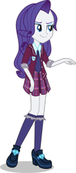 Size: 3311x7500 | Tagged: safe, artist:limedazzle, character:rarity, equestria girls:friendship games, g4, my little pony: equestria girls, my little pony:equestria girls, absurd resolution, alternate hairstyle, alternate universe, clothing, crystal prep academy uniform, eyeshadow, female, lidded eyes, makeup, school uniform, simple background, smiling, solo, transparent background, vector