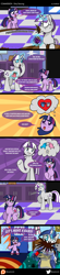 Size: 600x2717 | Tagged: safe, artist:ladyanidraws, character:night light, character:shining armor, character:twilight sparkle, character:twilight velvet, childhood innocence, coffee, filly, filly twilight sparkle, fusion dance, magic, spit take