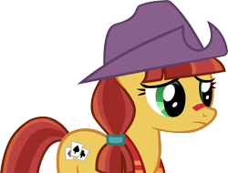 Size: 4184x3186 | Tagged: safe, artist:ironm17, character:jade spade, episode:buckball season, g4, my little pony: friendship is magic, absurd resolution, appleloosa resident, clothing, cowboy hat, cute, hat, jadeabetes, sad, sadorable, scarf, simple background, solo, transparent background, vector