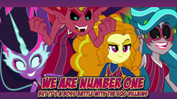 Size: 1920x1080 | Tagged: safe, artist:dashiemlpfim, artist:orin331, character:adagio dazzle, character:gloriosa daisy, character:midnight sparkle, character:sunset satan, character:sunset shimmer, character:twilight sparkle, character:twilight sparkle (scitwi), species:eqg human, equestria girls:friendship games, equestria girls:legend of everfree, equestria girls:rainbow rocks, g4, my little pony: equestria girls, my little pony:equestria girls, clothing, crossover, demon, equestria's monster girls, gaea everfree, lazytown, midnight sparkle, robbie rotten, sunset satan, vector, we are number one