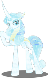 Size: 3078x5000 | Tagged: safe, artist:orin331, character:queen chrysalis, species:changeling, species:reformed changeling, episode:to where and back again, g4, my little pony: friendship is magic, absurd resolution, alternate universe, changeling queen, crystallized, curved horn, ear piercing, earring, eyeshadow, female, jewelry, lidded eyes, looking at you, makeup, piercing, purified chrysalis, raised hoof, simple background, solo, transparent background, vector, what if