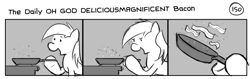 Size: 1280x404 | Tagged: safe, artist:tetrapony, character:derpy hooves, species:pegasus, species:pony, comic:the daily derp, bacon, comic, female, mare, ponies eating meat, the daily oh god deliciousmagnificent bacon