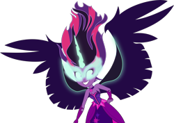 Size: 8428x5965 | Tagged: safe, artist:pink1ejack, character:midnight sparkle, character:twilight sparkle, character:twilight sparkle (scitwi), species:eqg human, equestria girls:friendship games, g4, my little pony: equestria girls, my little pony:equestria girls, absurd resolution, bare shoulders, clothing, dress, female, midnight sparkle, simple background, sleeveless, solo, strapless, transparent background, vector