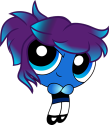 Size: 873x1000 | Tagged: safe, artist:phucknuckl, oc, oc only, oc:runic shield, barely pony related, crossed arms, gift art, powerpuffified, simple background, solo, the powerpuff girls, transparent background, vector