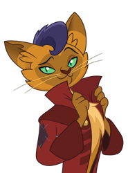 Size: 5716x7720 | Tagged: dead source, safe, artist:pink1ejack, character:capper dapperpaws, species:abyssinian, species:anthro, my little pony: the movie (2017), absurd resolution, cat, clothing, male, simple background, solo, transparent background, vector
