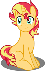 Size: 3151x5000 | Tagged: safe, artist:orin331, character:sunset shimmer, species:pony, species:unicorn, absurd resolution, handsome, male, rule 63, simple background, sitting, solo, stallion, sunset glare, transparent background, vector