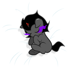 Size: 1287x1240 | Tagged: safe, artist:godoffury, artist:punzil504, character:king sombra, species:pony, species:unicorn, baby, baby pony, colt, colt sombra, cute, eyes closed, male, on side, simple background, sleeping, solo, sombra eyes, sombradorable, transparent background, vector, younger